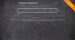 Desktop Screenshot of lonesomemarriedwomen.com